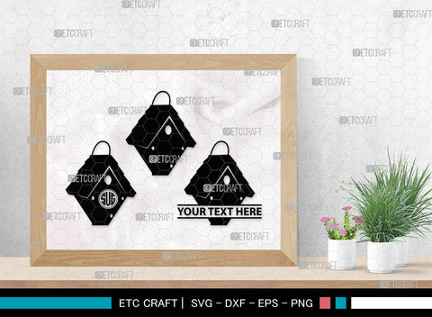 Bird House Monogram, Bird House Silhouette, Bird House SVG, Nest Svg, Wildlife Svg, Bird Lover Svg, Nest House, SB00014 SVG ETC Craft 