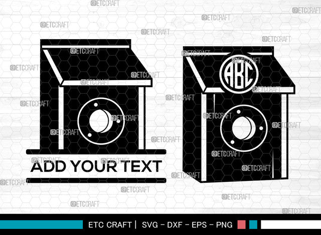 Bird House Monogram SVG, Circle Monogram, Bird Home Svg, Bird Home Icon Svg, Nesting Box Svg, Wooden Bird Houses Svg, Bird House Bundle SVG ETC Craft 
