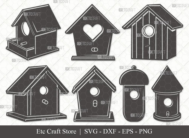 Bird House Silhouette SVG Cut File | Bird Home Svg | Nesting Box Svg | Nest House Svg | Wooden Bird Houses Svg | Bird House Svg Bundle SVG ETC Craft 
