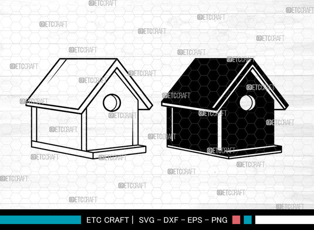 Bird House SVG, Bird Home Svg, Bird Home Icon Svg, Nesting Box Svg, Wooden Bird Houses Svg, Bird House Bundle SVG ETC Craft 