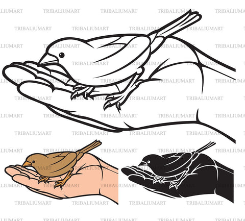 Bird in hand SVG TribaliumArtSF 