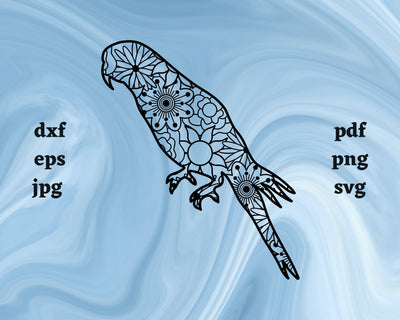Bird Mandala SVG Cut File SVG Northern Light SVG 