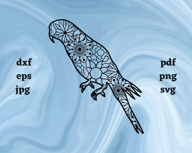 Bird Mandala SVG Cut File SVG Northern Light SVG 