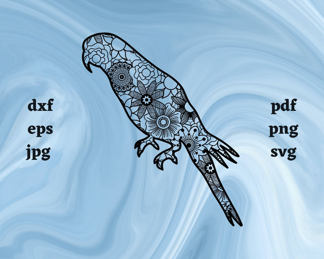 Bird Mandala SVG Cut File SVG Northern Light SVG 