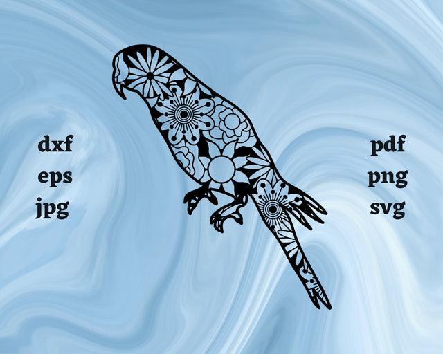 Bird Mandala SVG Cut File SVG Northern Light SVG 