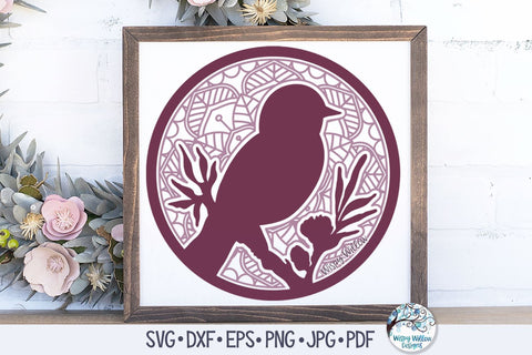 Bird Mandala SVG SVG Wispy Willow Designs 