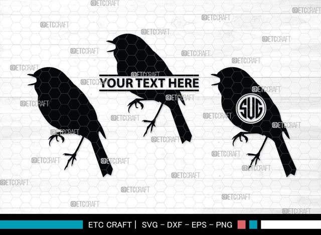 Bird Monogram, Bird Silhouette, Bird SVG, Parrot Svg, Sparrow Svg, Hummingbird Svg, SB00229 SVG ETC Craft 