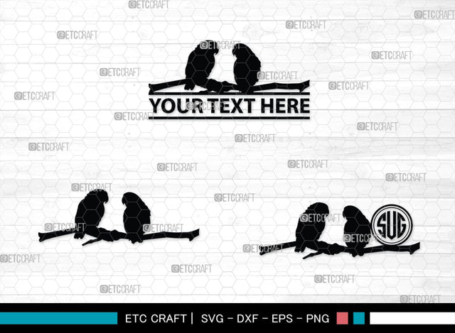 Bird Monogram, Bird Silhouette, Bird SVG, Parrot Svg, Sparrow Svg, Hummingbird Svg, SB00229 SVG ETC Craft 