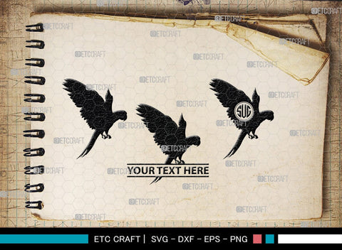 Bird Monogram, Bird Silhouette, Bird SVG, Parrot Svg, Sparrow Svg, Hummingbird Svg, SB00229 SVG ETC Craft 