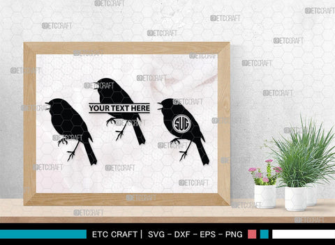 Bird Monogram, Bird Silhouette, Bird SVG, Parrot Svg, Sparrow Svg, Hummingbird Svg, SB00229 SVG ETC Craft 