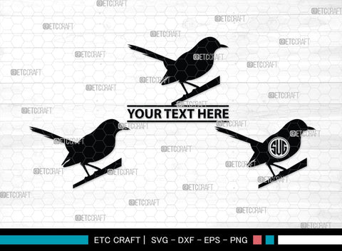 Bird Monogram, Bird Silhouette, Bird SVG, Parrot Svg, Sparrow Svg, Hummingbird Svg, SB00229 SVG ETC Craft 