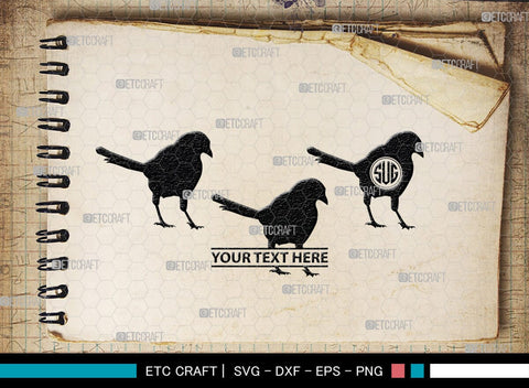 Bird Monogram, Bird Silhouette, Bird SVG, Parrot Svg, Sparrow Svg, Hummingbird Svg, SB00229 SVG ETC Craft 