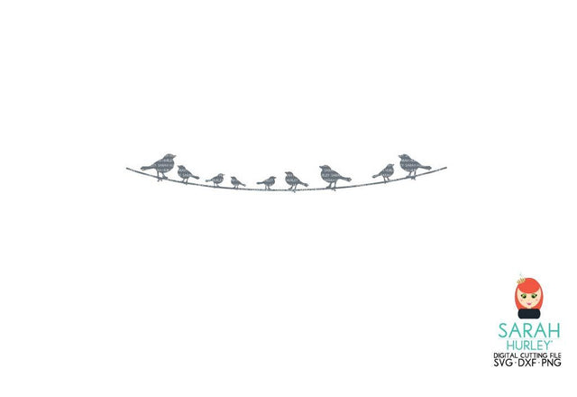 Bird On A Wire Swag Banner SVG Sarah Hurley 
