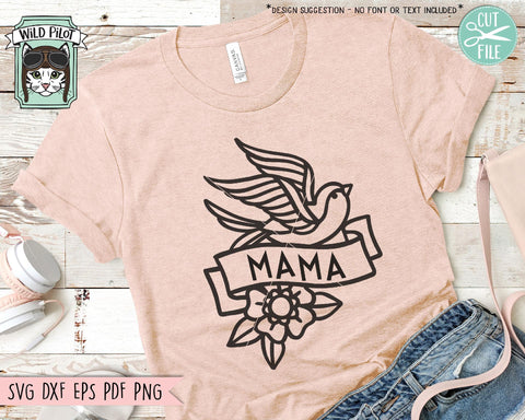 Bird Ribbon Banner SVG Cut File SVG Wild Pilot 