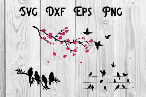 Bird silhouette decoration cut file, decoration cut file SVG dadan_pm 