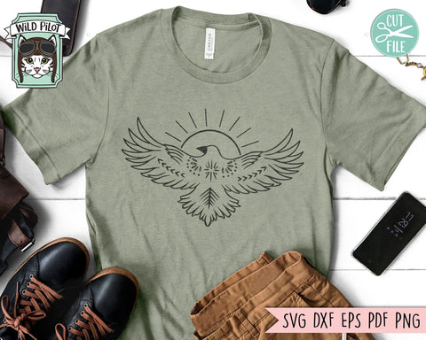 Bird SVG, Bird Cut File, Bird Clipart, Bird PNG, Sun svg, Bird Vector, Bird Cricut SVG, Animal svg, Bird Clip Art, Sun Clipart, Sun png SVG Wild Pilot 