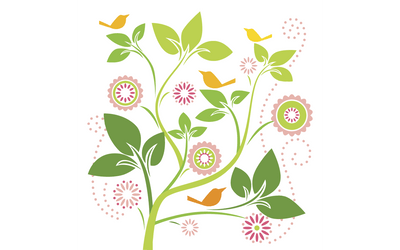 Bird Tree Stock Illustration Background SVG naemmiah021 