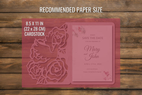 Bird Wedding Invitation Template SVG SvgOcean 