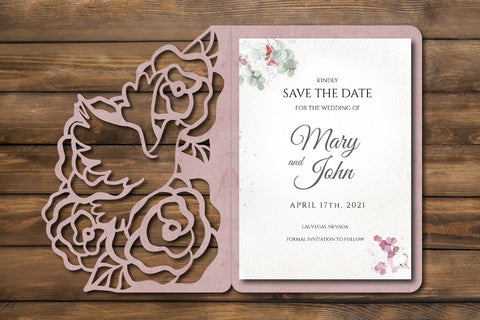 Bird Wedding Invitation Template SVG SvgOcean 