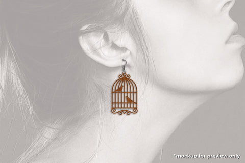Birdcage Earrings - Laser Cut Files SVG SVG Slim Studio 