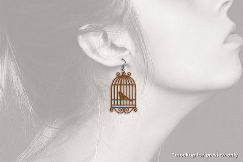 Birdcage Earrings - Laser Cut Files SVG SVG Slim Studio 