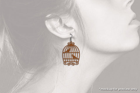 Birdcage Earrings - Laser Cut Files SVG SVG Slim Studio 