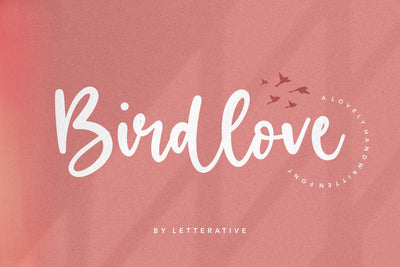 Birdlove Lovely Handwritten Font Font Letterative 