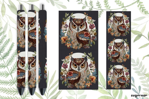 Birds Embroidery Pen Wraps | Sublimation Bundle SVG SvgOcean 