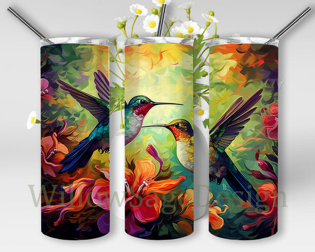 Birds Flowers Hawaiian 20oz Skinny Tumbler Png, Hawaiian Tropical Tumbler, Tropical Flower Summer Tumbler, Tropical Floral Tumbler, Bird Lover GIft Tumbler Sublimation WillowSageDesign 