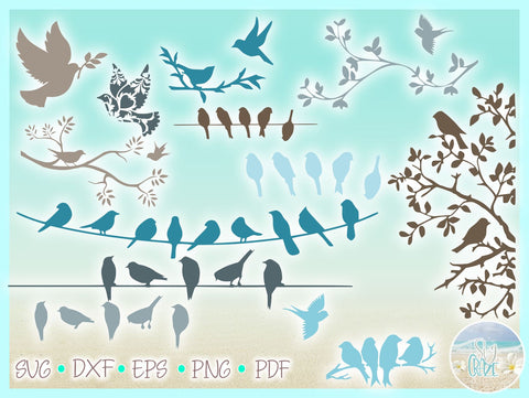 Birds Mandala Zentangle SVG Bundle | Bird SVG | Birds On Wire SVG SVG Harbor Grace Designs 