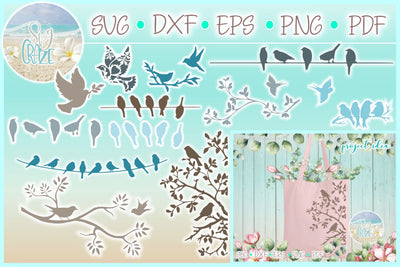 Birds Mandala Zentangle SVG Bundle | Bird SVG | Birds On Wire SVG SVG Harbor Grace Designs 