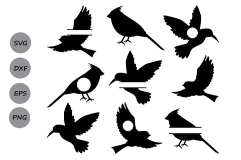 Birds Monogram| Birds SVG Cut Files SVG CosmosFineArt 