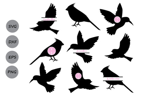 Birds Monogram| Birds SVG Cut Files SVG CosmosFineArt 