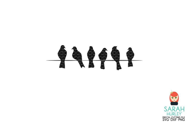 Birds On A Wire SVG Sarah Hurley 