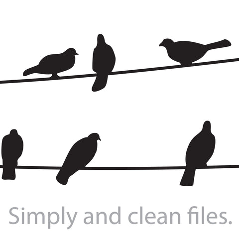 Birds on wire SVG TribaliumArtSF 