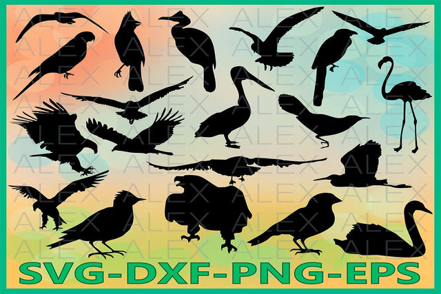 Birds Silhouettes svg SVG AlexSVGStudio 