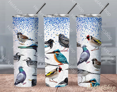 Birds Tumbler PNG | Sublimation Png Sublimation _HelArtShop_ 