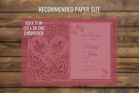 Birds Wedding Invitation Template SVG SvgOcean 