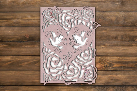 Birds Wedding Invitation Template SVG SvgOcean 