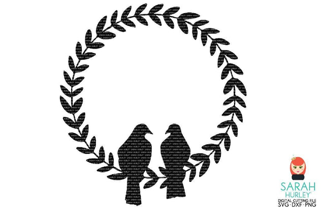 Birds Wreath SVG Sarah Hurley 