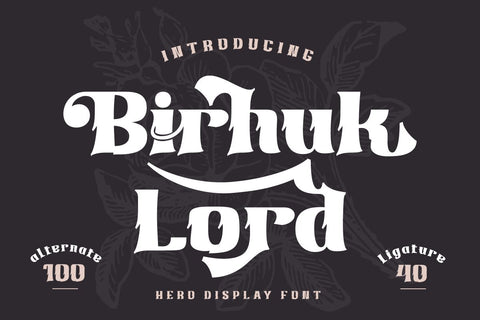 Birhuk Lord | Display Hero Font Font twinletter 