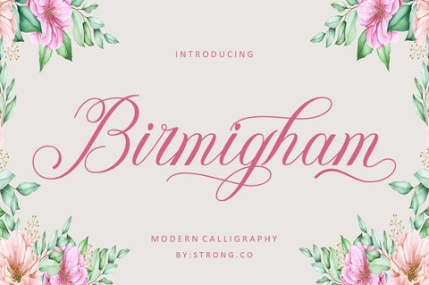Birmigham Script Font Nanda Putra Sukmayadi 