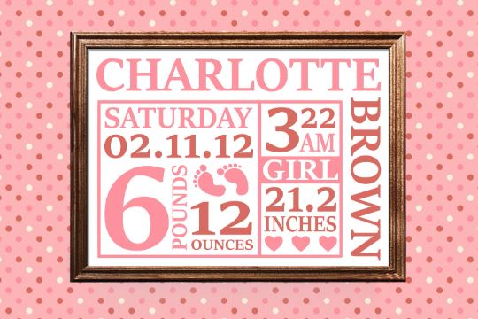 Birth announcement svg, birth stats svg, newborn svg, baby svg