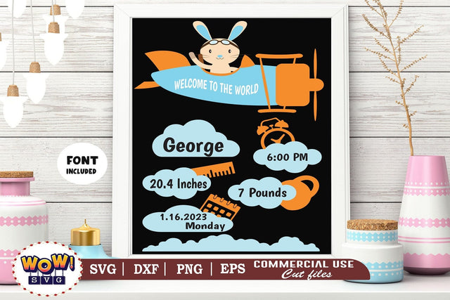 Birth announcement svg,welcome to the world svg,birth stats svg,baby shower gift,baby shower svg,birth announcement template,files for cricut,svg files,files for silhouette,png design,cut files,cricut svg,silhouette studio,cameo file SVG Wowsvgstudio 