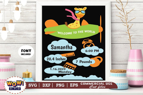 Birth announcement svg,welcome to the world svg,birth stats svg,baby shower gift,baby shower svg,birth announcement template,files for cricut,svg files,files for silhouette,png design,cut files,cricut svg,silhouette studio,cameo file SVG Wowsvgstudio 