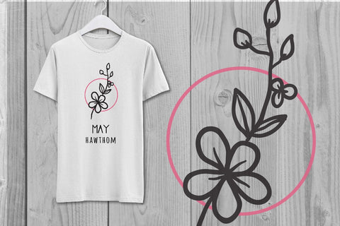 Birth Flower Hand Drawn Svg SVG dadan_pm 