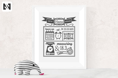 Birth Stats Template Svg SVG Pinoyart Kreatib 