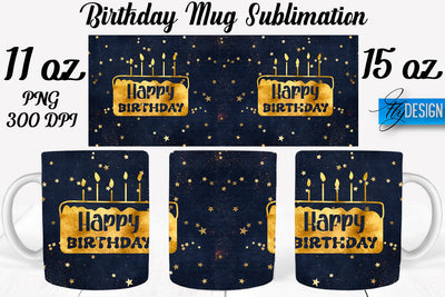 Birthday 11 Oz | 15 Oz Mug Sublimation Sublimation Fly Design 
