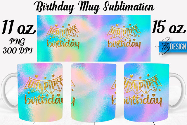 Birthday 11 Oz | 15 Oz Mug Sublimation Sublimation Fly Design 