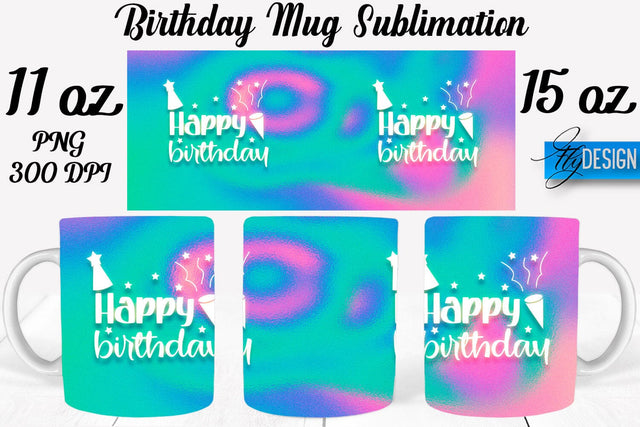 Birthday 11 Oz | 15 Oz Mug Sublimation Sublimation Fly Design 